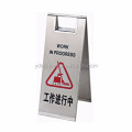 Stainless Steel Waterproof Folding Wet Floor Warning Sign Board